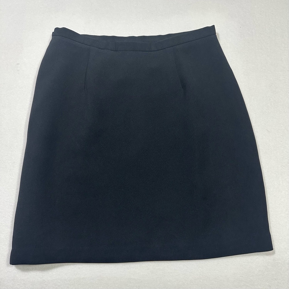Express Skirt Black Pencil Knee Length Modern Classic Minimal Chic Size 9/10